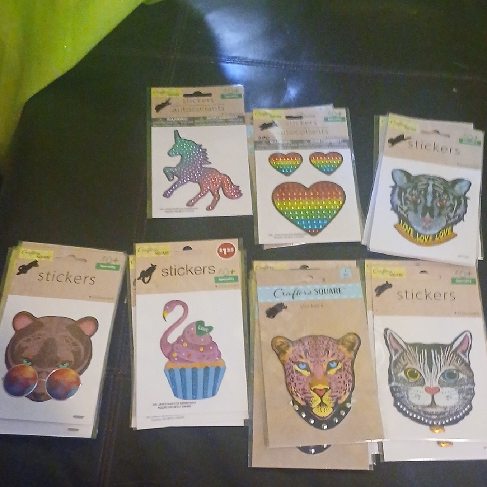 Colorful Animal and Shape Stickers Set